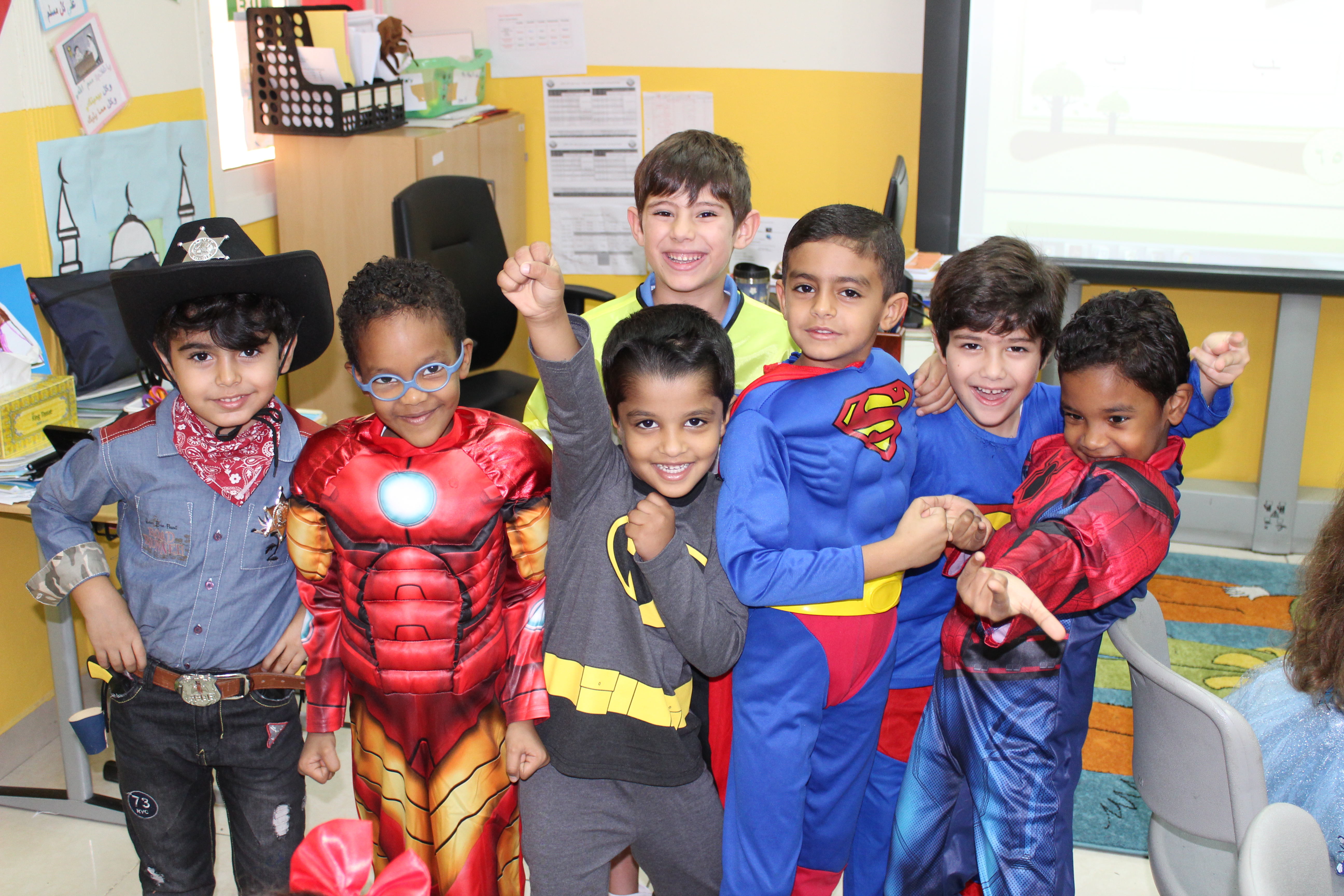 Students dressed up for fictional character Day