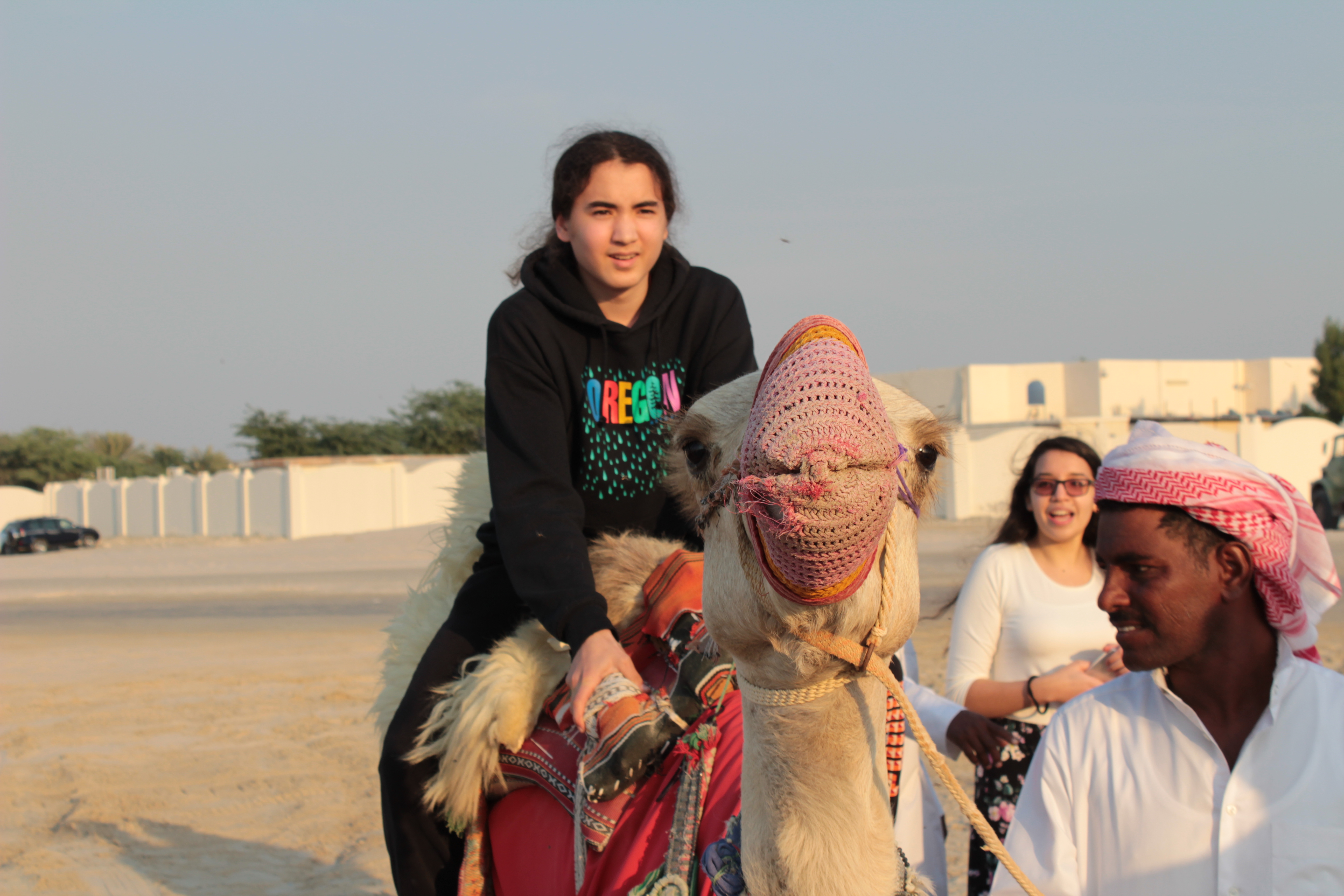 student on camel