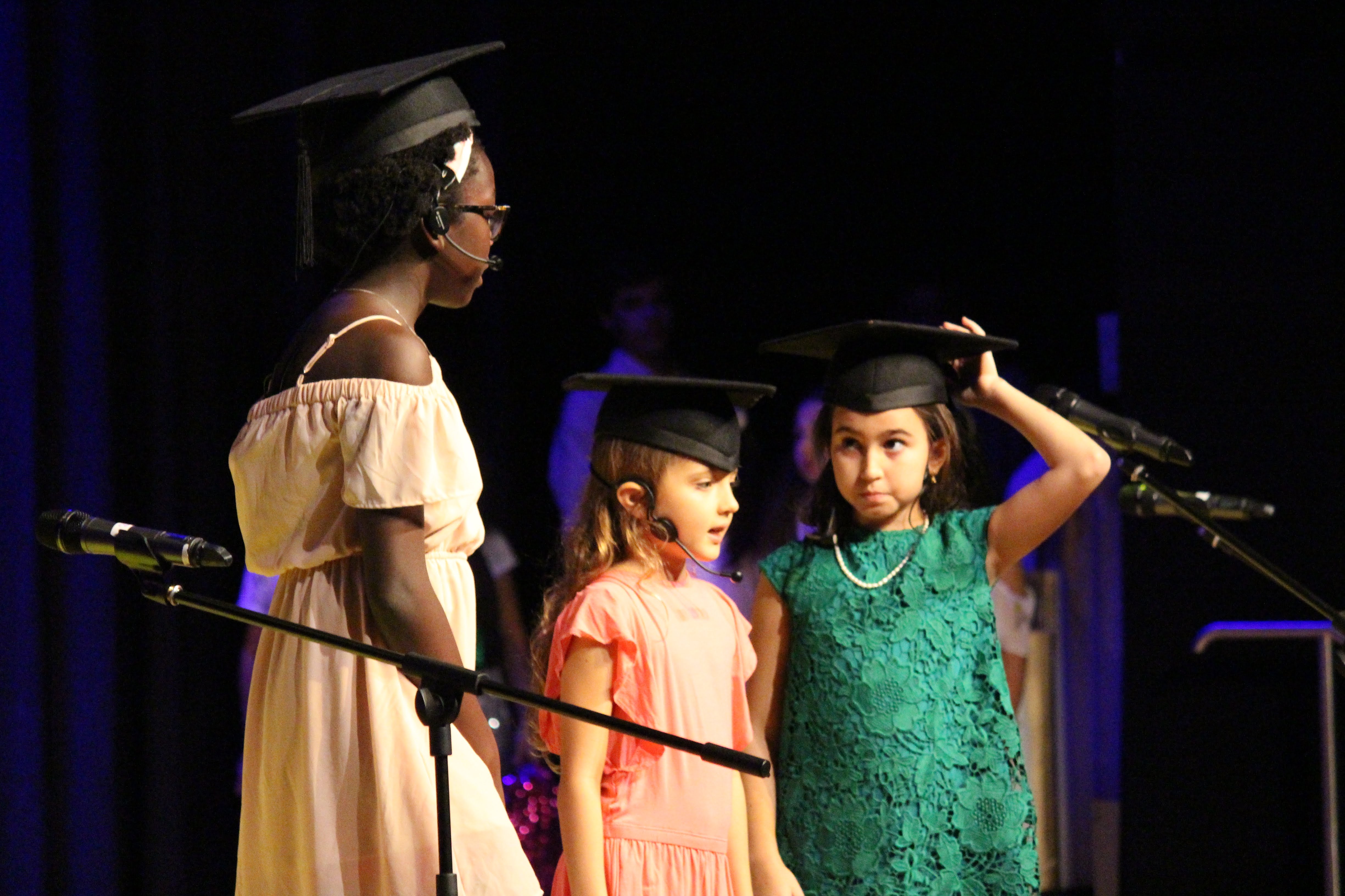students on stage at spring concert